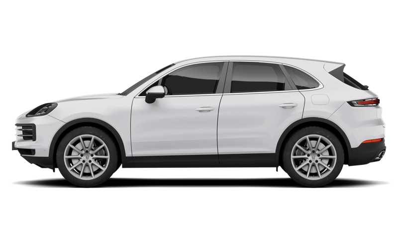 Side profile of a used SUV being checked during a pre-purchase inspection